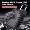 21 Inch Carry On Spinner Luggage, Hard Side Expandable Luggage with Wheels Lightweight Travel Luggage Height Adjustable Handle, Black