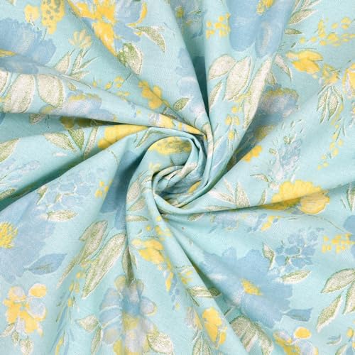 Image of haus & kinder 100% Cotton Single Bedsheet with 1 Pillow Cover | 120 TC Kids Single Bedshet | Size 88 inch by 58 inch | Blue Bell Blooms