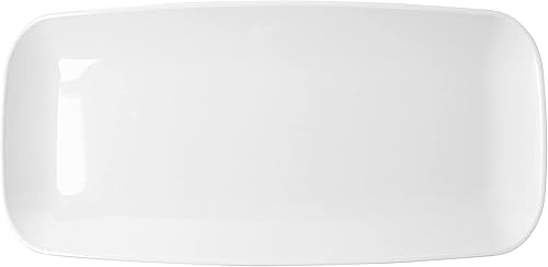 Miniatura 9 de Plasticpro Bandejas de plástico para servir, platos desechables para fiestas, color blanco, (4, bandejas negras cuadradas)