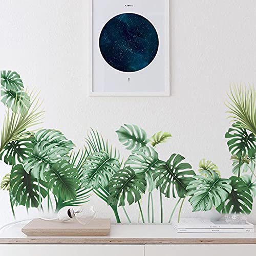 Daljiafa G15-DECALS-LEAF62-2PCS33 Big Green Leaf Wall Stickers Tropical Plant Leaves Window Decals Wall Murals Wall Art Decorative Sticker For Kids Home Living Room Bedroom Nursery Playroom Jungle Party Decor Decorations Supplies thumb #5
