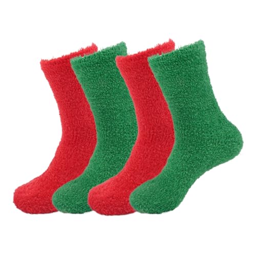 Image of BambooMN Women's Super Soft and Cozy Feather Light Fuzzy Socks - Multiple Color Options - Two Sizes - Value Packs