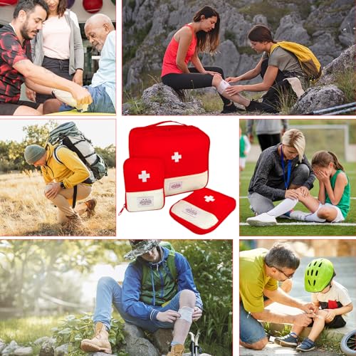 Reiseapotheke Tasche Leer 3 Stück Medikamententasche Reise Urlaub Medikamententasche Klein und Groß Tasche Medizin Medikamenten Aufbewahrung Reise Apothekentasche Erste Hilfe Tasche Leer