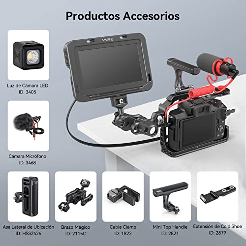 (Nueva Versión) SMALLRIG Cage para Canon M50 M50II y M5 con Placa Incorporada para Arca y Orificios Roscados de 1/4 y 3/8 - 2168C - imagen 8