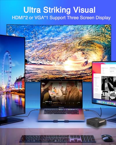 Image of Kayoote Mini Pc Win 10 Pro & Intel J4125, 8GB+128GB Mini Computers, Micro PC Desktop 4K HDMI & VGA Display, Small Gaming Pc with USB3.0 /Dual LAN /WiFi /BT /VESA for Home, Office, Black