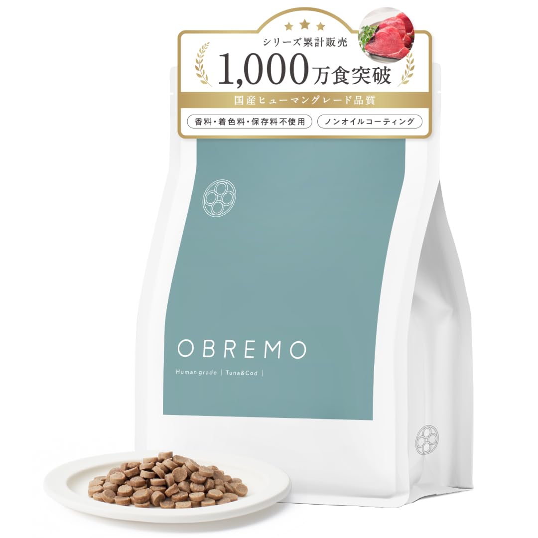 Amazon.co.jp: OBREMO オブレモ ドッグフード まぐろ＆たら 全犬種 成