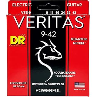 DR String VTE-9 Veritas Jeu de cordes pour guitare electrique - Les Beatles, Paul McCartney, John Lennon, RIngo Starr, George Harrison