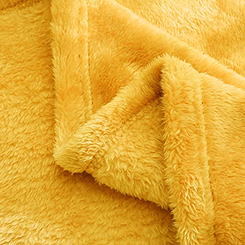 Exclusivo Mezcla Plush Baby Blanket, Soft And Warm Swaddle Throw Blanket, Infant, Newborn, Toddler And Kids Receiving Fleece Blankets For Crib Stroller (30X40 Inches, Mustard Yellow) #TOP5