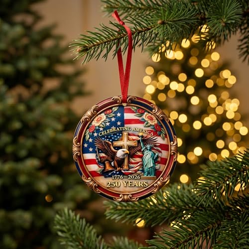 WEGLS for 250th Anniversary USA Ornament, 4 of July Party Tree Decoration — view 3