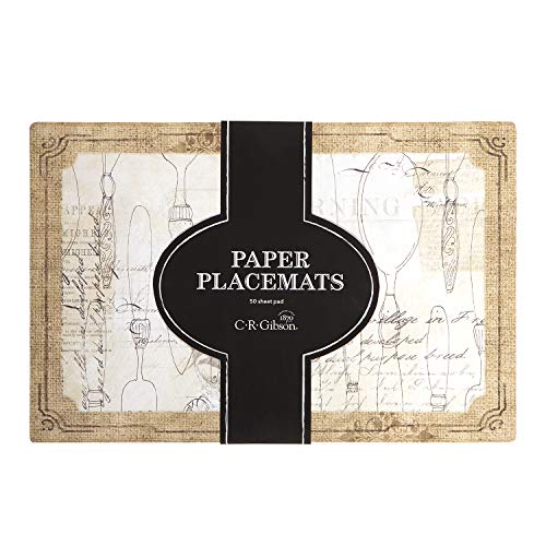 C.R. Gibson Rustic Disposable Placemats for All Occasions, 50pc, 18'' W x 12'' H
