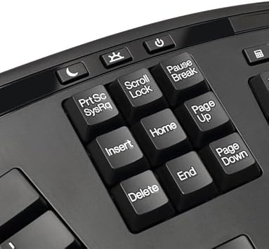 Adesso WKB-1500GB Wireless Ergonomic Keyboard and Laser Mouse, Black
