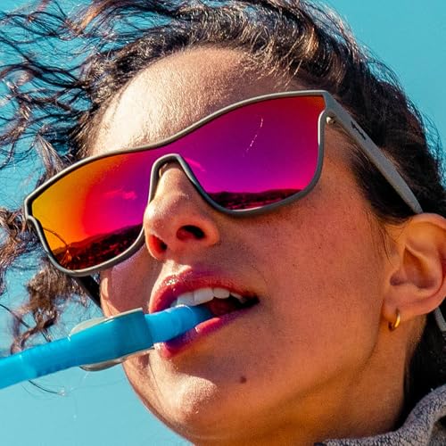 goodr Voight-Kampff Vision Polarized Sunglasses for Men & Women, Medium Sized (VRG), Gray Solid Frames with Rose Mirrored Reflective Lens, UV400 Protection, No Slip, No Bounce4