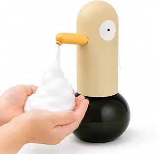 No Touch Seifenspender Kinder Automatisch, Gelb | Entenform Seifenspender Schaum USB Wiederaufladbarer, IPX4 Wasserdicht Berührungsloser Schaumseifenspender für Bad Küche Büro