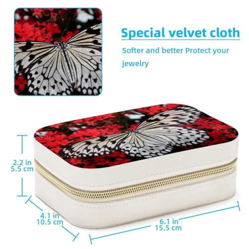 Coffret compact en velours anti-rayures pour bagues et boucles