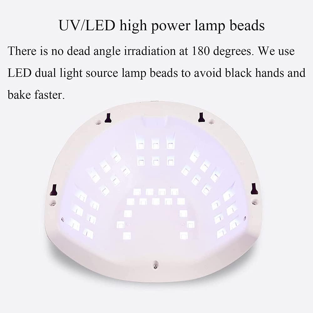 Nail Art Lamp Nails Dryer with 45 Double Light Source Lamp Bead 90W UV LED Nail Lamp for Gel Varnish with 4 Timers