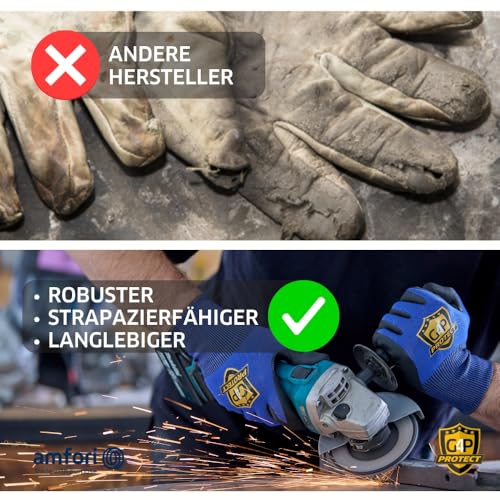 G4P Anti Cut Pro Schnittschutzhandschuhe - 2 Paar Arbeitshandschuhe, Schnittschutzklasse D mit Touchscreen-Funktion, Montagehandschuhe aus UHMWPE für Präzisionsarbeiten & Industrie, Gr. XL (Gr 10)