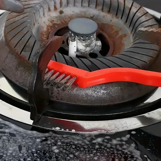 AEE® 6'lı Mini Tel Fırça Seti Aspiratör Musluk Duşakabin Lavabo Fırın Ocak Mutfak Derz Banyo Tuvalet Pas Yağ Temizlik Bulaşık Fırçası 3 Çeşit Pirinç-Çelik-Naylon