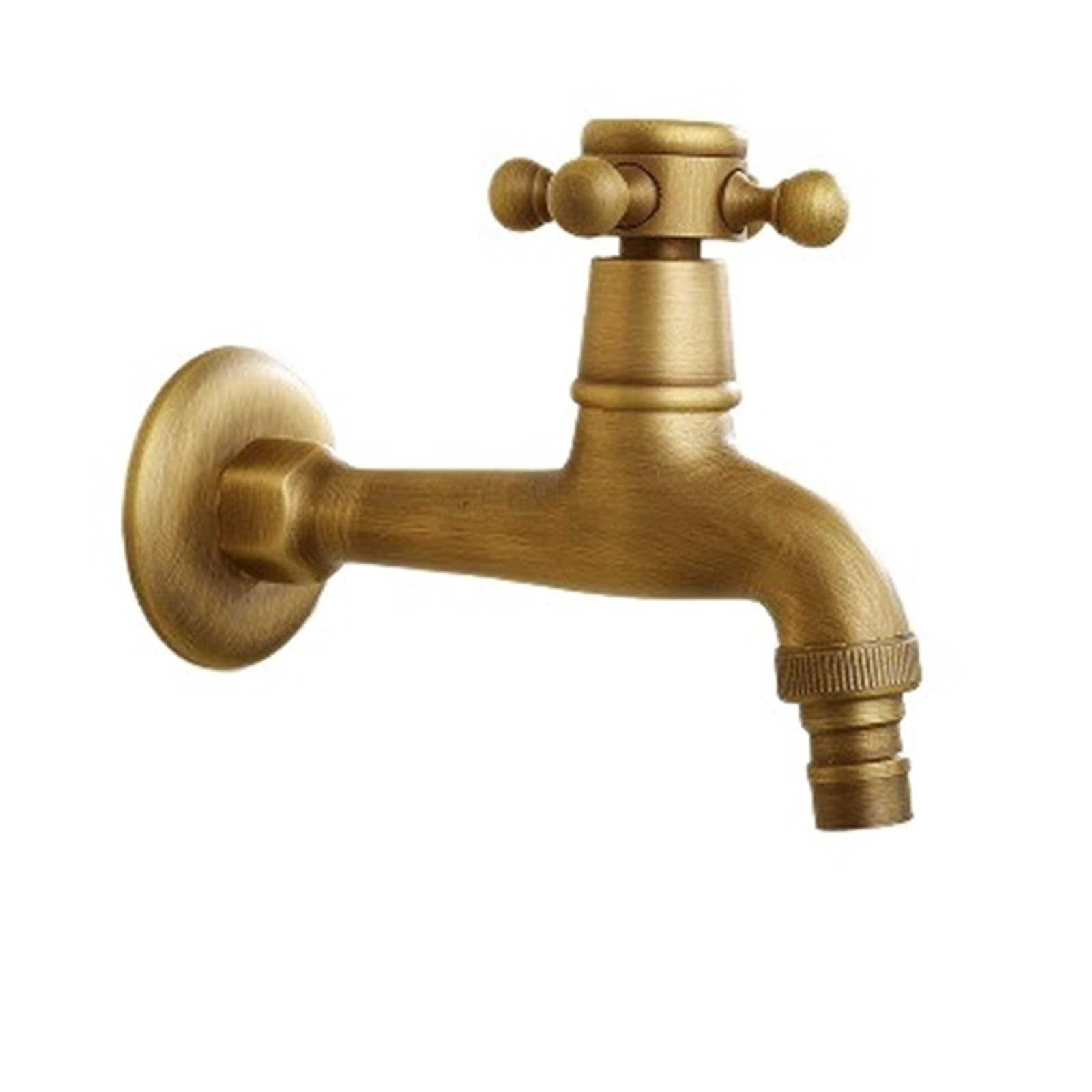 Outside Tap Brass Tap Faucet Garden Bibcocks Carved Washing Machine Outdoor Single Cold(Style H Tall)