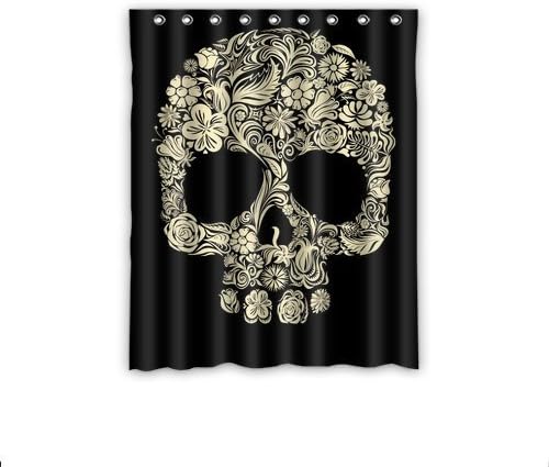 Shading Blackout Thermal Insulation Window Curtains Custom Sugar Skull Window Window Curtain 52" x 63" Inch - 1 Piece