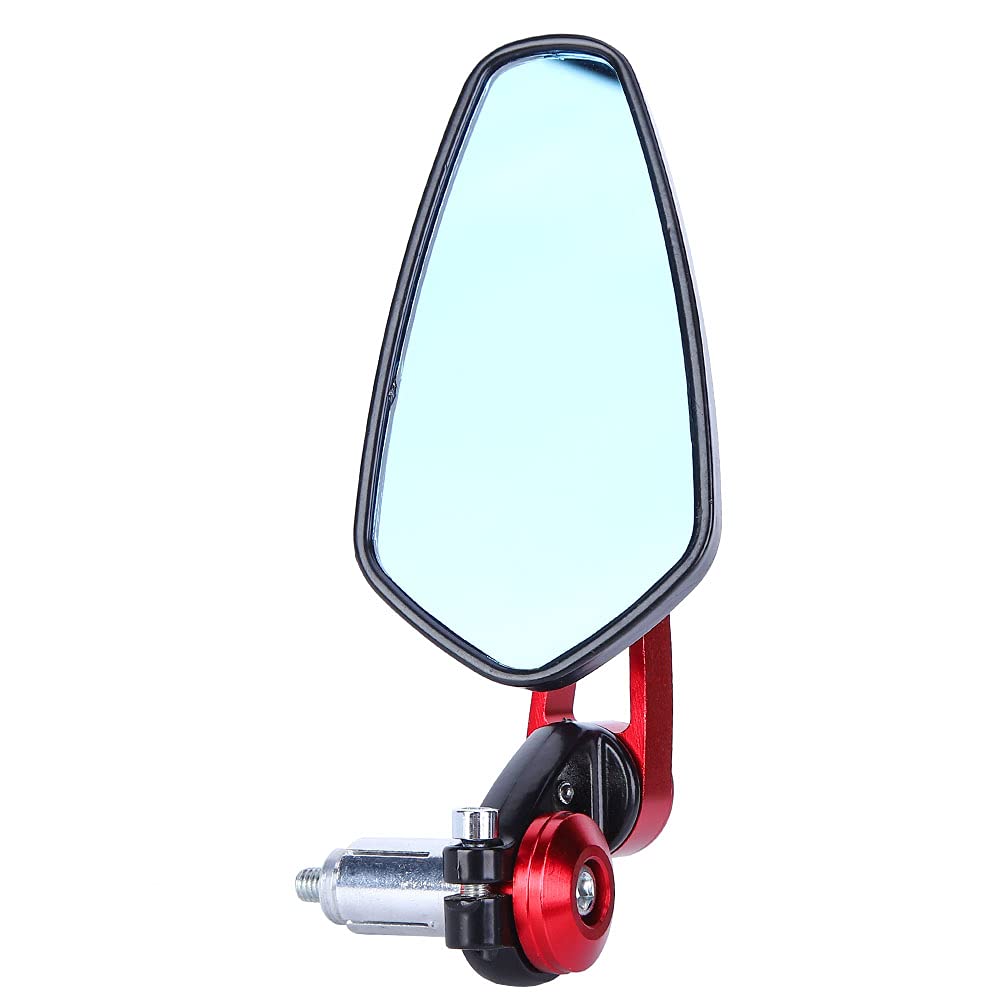 Akozon Specchietti per Moto, 22mm 7/8in Specchietti Retrovisori Universali per Motocicletta Specchietto Retrovisore Laterale in Lega di Alluminio CNC per Moto(Rosso)