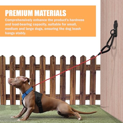 XIAOXINGYUN Heavy-Duty Indoor and Outdoor Dog Leash Holder for Wall – Automatic Closing Dog Leash Hook, Secure and Escape-Proof Hook for Lead Management, Easy to Install for Home & Business - Image 3