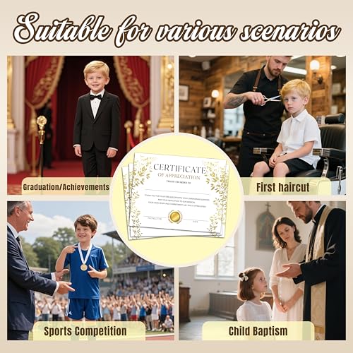 Image of Certificate of Appreciation -25pcs, Certificates of Recognition, Thank You Gifts Certificates for Employees, Staff, Teachers, Volunteers, 8x10 Inch Award Certificate-A08