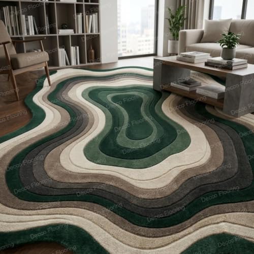 Image of Soft Pure Woolen Modern Collection Tufted Carpet for Living Room,Bedroom'Kitchen and Hall (6 X 8) Feet