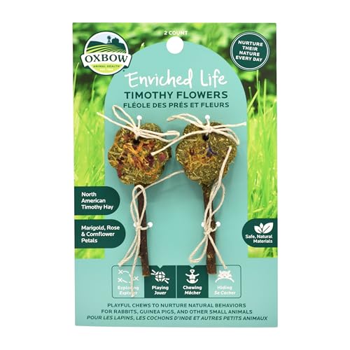 Oxbow Enriched Life Timothy Flowers, Natural Timothy Hay Chew for