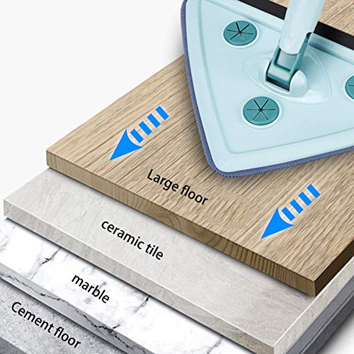 AADEE Lazy Cleaning Mop, Driehoek Uitschuifbare vervangbare Chenille Cleaning Mop, 360 graden draaibaar verstelbaar… - Image 6