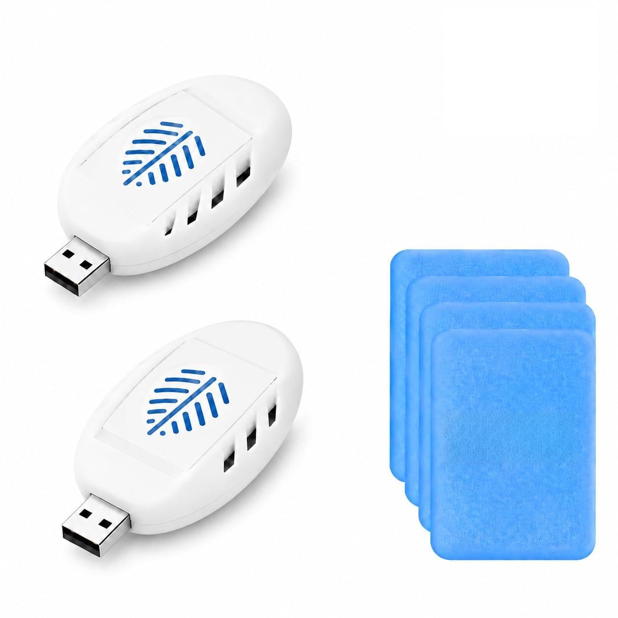 2 PCS USB Mosquito Repellent Plug In with 120 Mosquito Tablets, Portable Insect Repellent for Home Travel Camping Bedroom Office USB Powered Indoor Mosquito Repellent