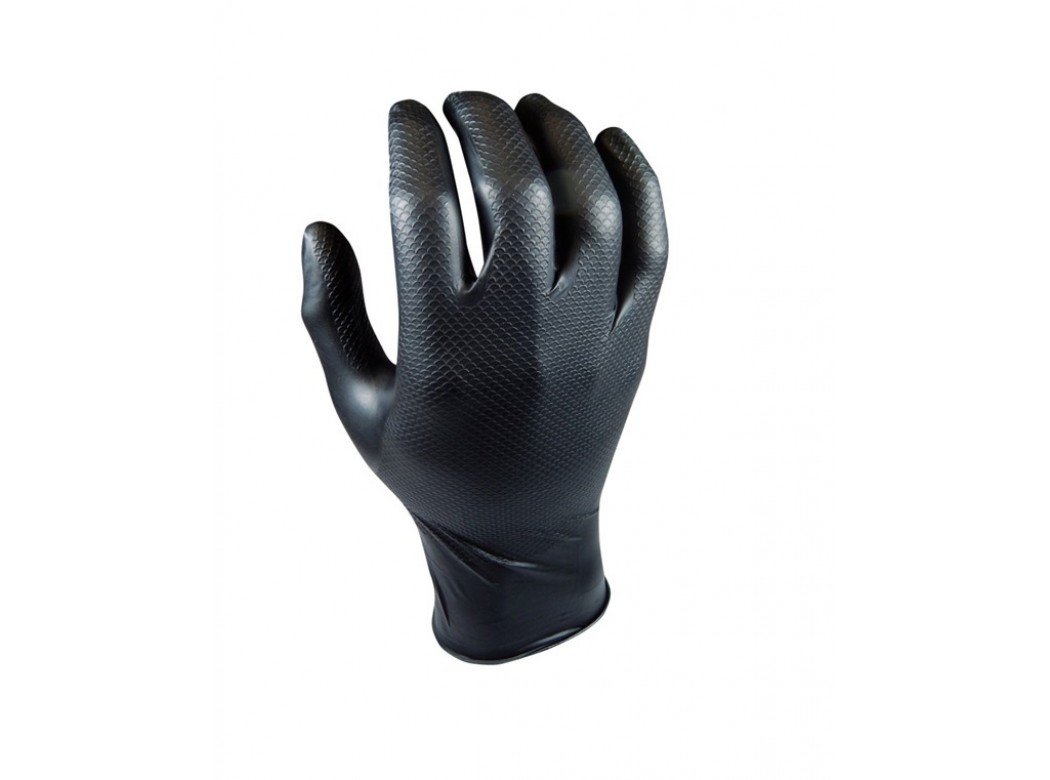 Juba 580NR/M Disposable Nitrile Glove Ngr. Grippaz 580 Nr. M