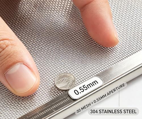 Image of 24 Mesh 304 Stainless Steel Mesh Roll, 0.19mm Fine Wire Screen 30x120cm, Rustproof Hardware Cloth for Home Vent, Window Screen, Garden Pest Control, HVAC Filter & DIY Projects