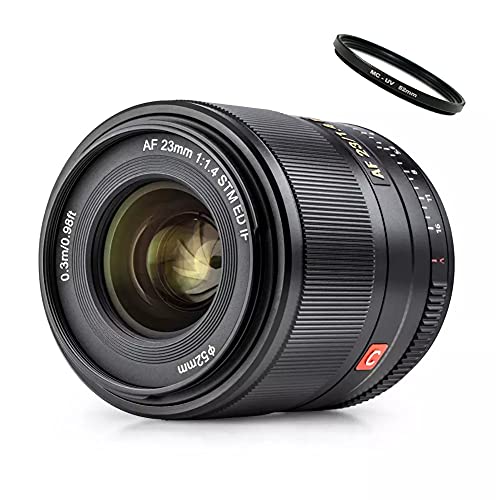 VILTROX 23mm F1.4 Auto Focus Lens APS-C Large Aperture Lens for Sony E Mount Cameras Black