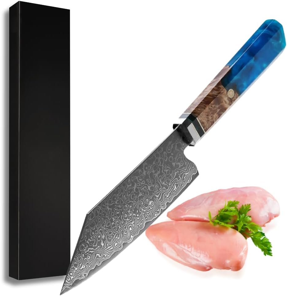 SHOKUNIN USA Professional Japanese Knife, Bunka Knife for All-Purpose Food Prep, Chef Knife Alternative, Handcrafted Japanese Knife W/Sheath Best Kitchen Knives 2023