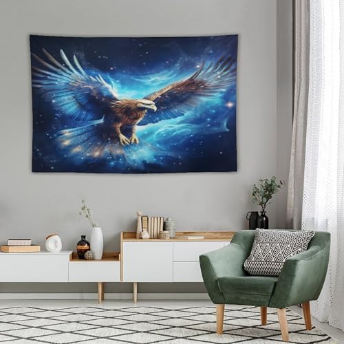 Tenture décoration murale suspendue 150x230 cm oiseau pazzk