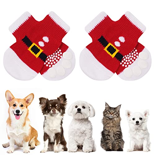 AUAUY 2 Pares Calcetines para Perros y Gatos, Zapatos con