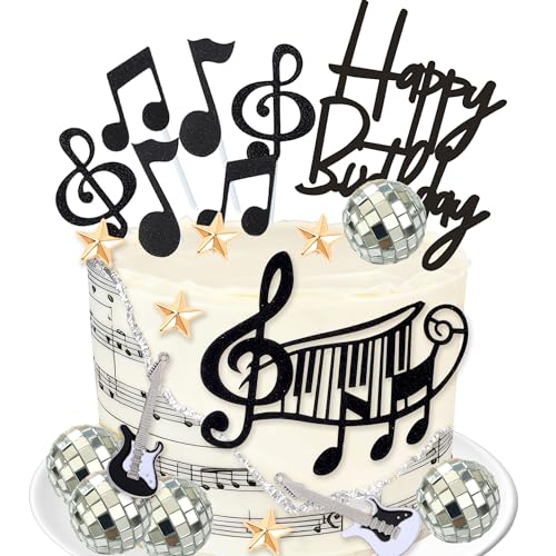 Décoration gâteau rock pour anniversaire thématique musique et scène rockstar