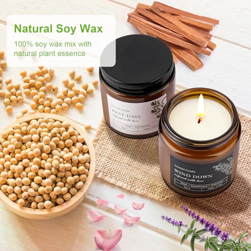 Scented Candles Gift for Women Men, Sleep Candles Gift for Anxiety Relief & Promotes Sleep, Natural Soy Wax Aromatherapy Candle, Ideal Gifts for Birthday, Anniversary Bath Relaxation - Image 3