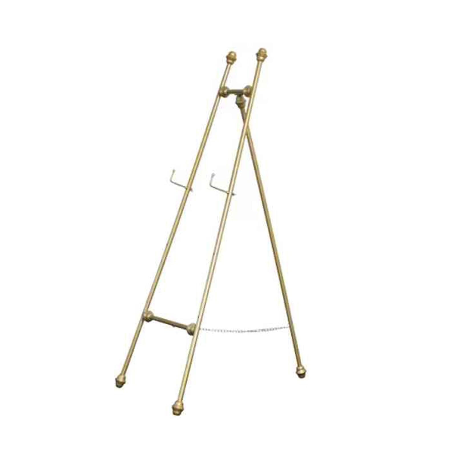 CWCQGH Adjustable Free-Standing Welcome Sign Stand for Weddings Presentation Easel for Shopping Malls Hotels Photo Studios - Gold 150 cm Height