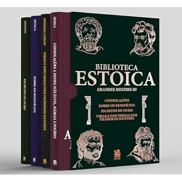 Capa do livro Biblioteca Estoica Grandes Mestres Volume 03 - Box com 4 Livros