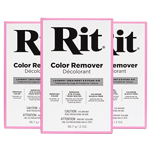 Rit Dye Laundry Treatment Color Remover Powder, 2 oz, 3-Pack