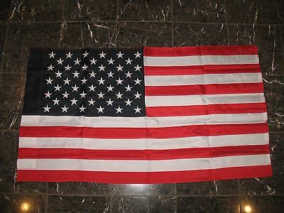50 inch x 28 inchAmerican Flag Embroidered House Nylon Flag USA 28" x 50