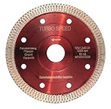 ausbruchsfreie Schnittkanten Diamanttrennscheiben Diamantscheiben für Fliesen, hartes Feinsteinzeug, Steingut, Keramik, Schiefer Ø125 x 1,2 Bohrung 22,23