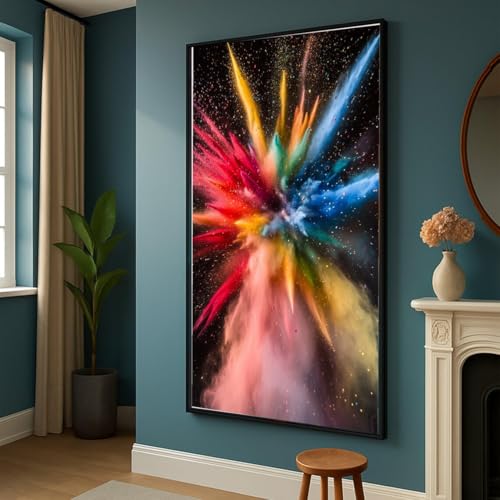 Art moderne éclatant 70x130 cm pour habiller un grand mur vide de maison