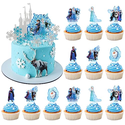 Topper per torta con sfera di castello stellato Topper per torta principessa per ragazza Decorazione per torta di buon compleanno per fornure per feste di compleanno principessa per ragazza  15