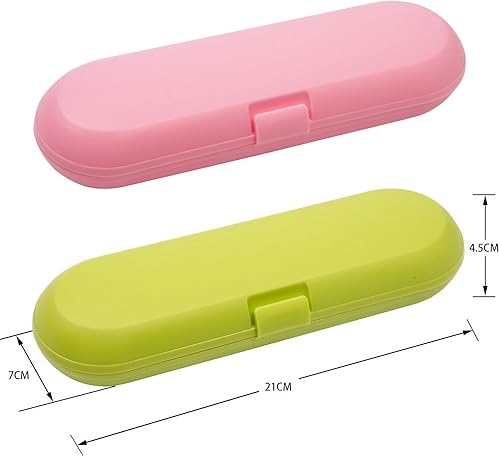 Estuche de viaje para cepillo de dientes eléctrico de plástico para Oral-B Pro Series, 2 paquetes (verde y rosa)