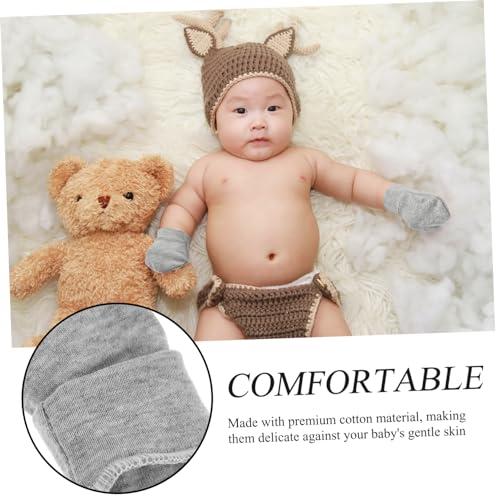 VANZACK 9Pairs Unisex Cotton Mittens of Skin Friendly Gloves Breathable No Scratch Mittens for Newborns Comfortable and Elastic Protect Hands4