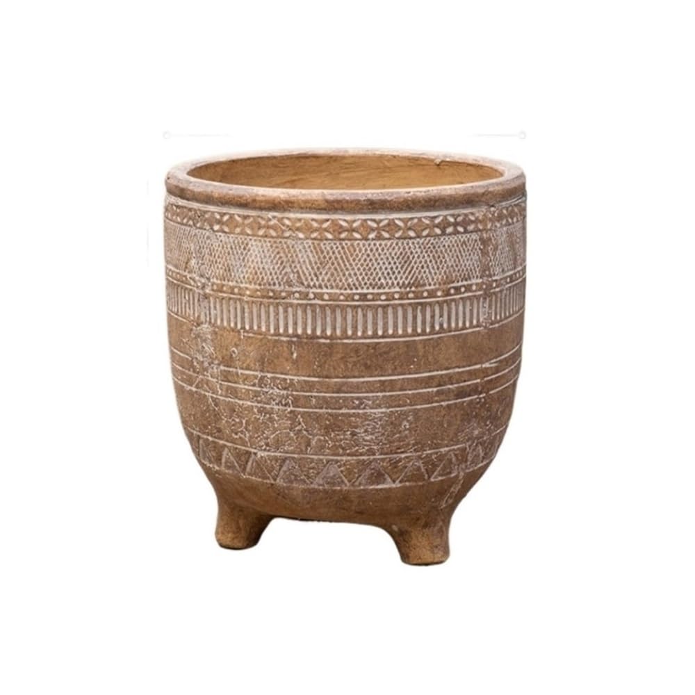 XBGfdySD Clay Planter Pot, with Drain Hole Farmhouse Style Flowerpot Indoor Outdoor Plant Pot(Large)