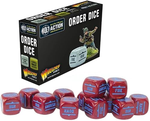 Warlord Games Dados de pedido granate para acción de pernos