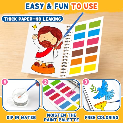 Image of ZMLM 24 Pack Christian Coloring Books - Birthday Party Favors for Kids 4-8