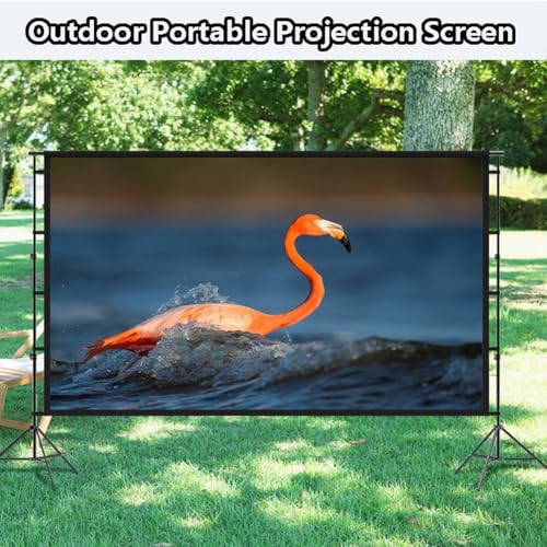 Pantalla de proyección portátil con soporte 120in 16:9 miniatura 3